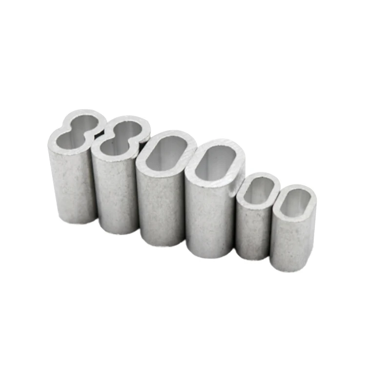 8 Shape Fencing Clamp Aluminium Crimp Sleeves Aluminum Sleeves For Crimping Steel Wire Rope Ferrule