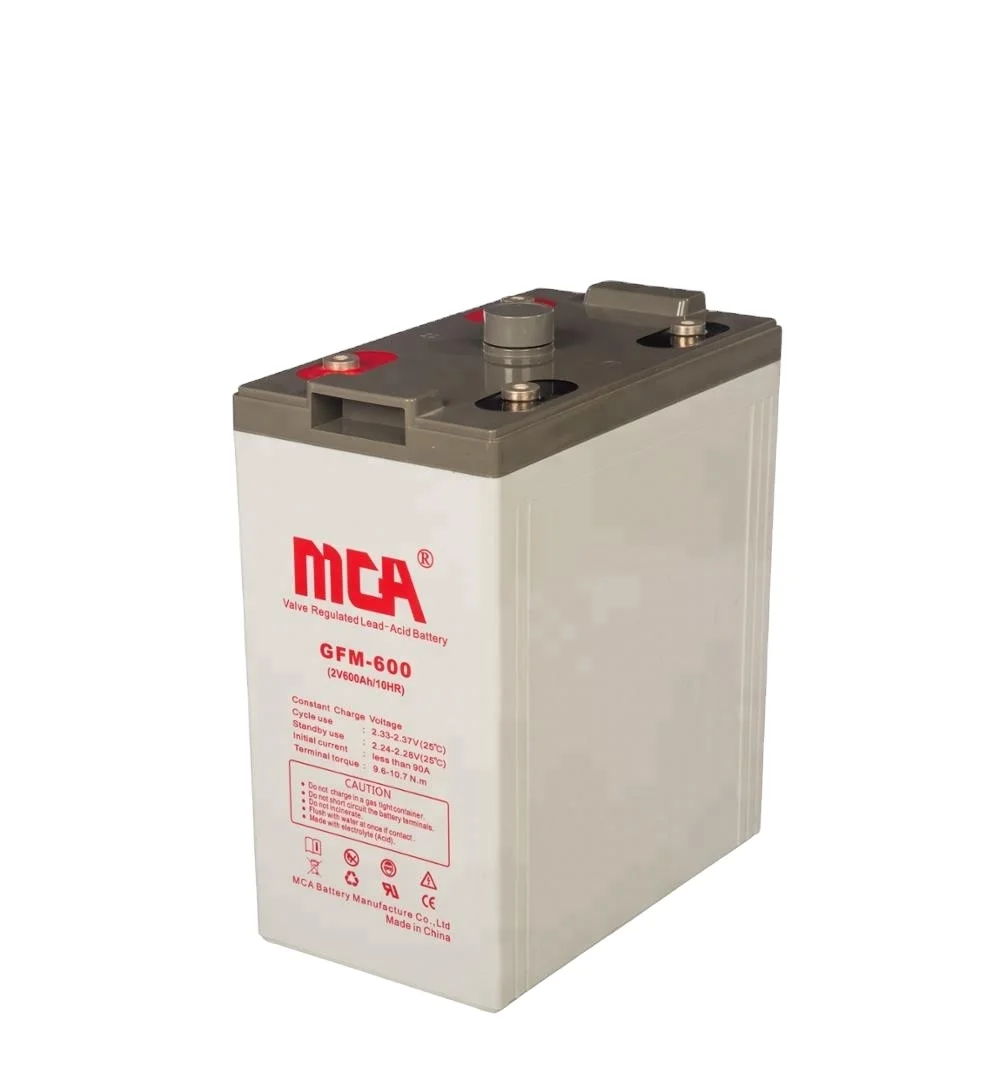 2 Volt Lead Acid Power Batteries 600Ah for Mobile Base Station