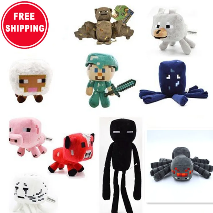 Free shipping boy soft stuffed splushies legos de minecraft herobrine torch plush sword lego minecraft toys