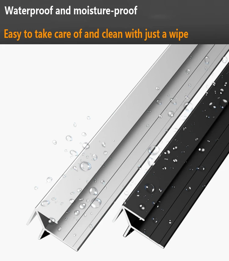 18mm fireproof aluminum transition wall edge profiles sharp outside corner closing strip for wood veneer wall panel