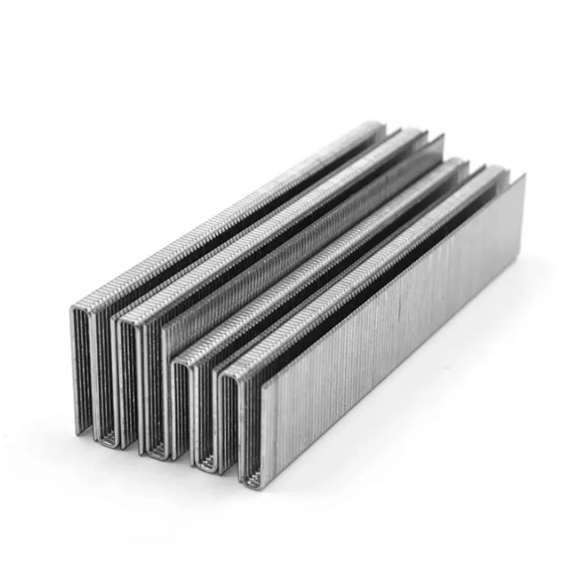 Wholesale Standard Zinc Plated Decorative Nail 90 Series U-Type Air Gun Staples 18GA F Series Brad Nails Sofa Furniture Staple