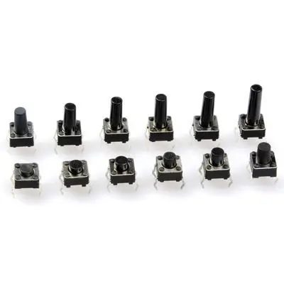 100pcs / 10 models 6*6 Light micro touch Switch sets Push Button Switch Kit , Height: 4.3MM - 13MM DIP 4Pin 6x6 Keys Tact ON/OFF