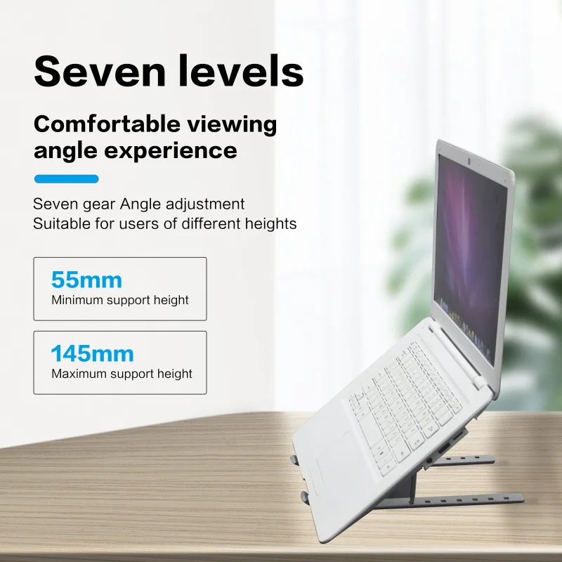 Ergonomic adjustable portable aluminum alloy laptop stand foldable desktop laptop holder adjust notebook bracket for macbook