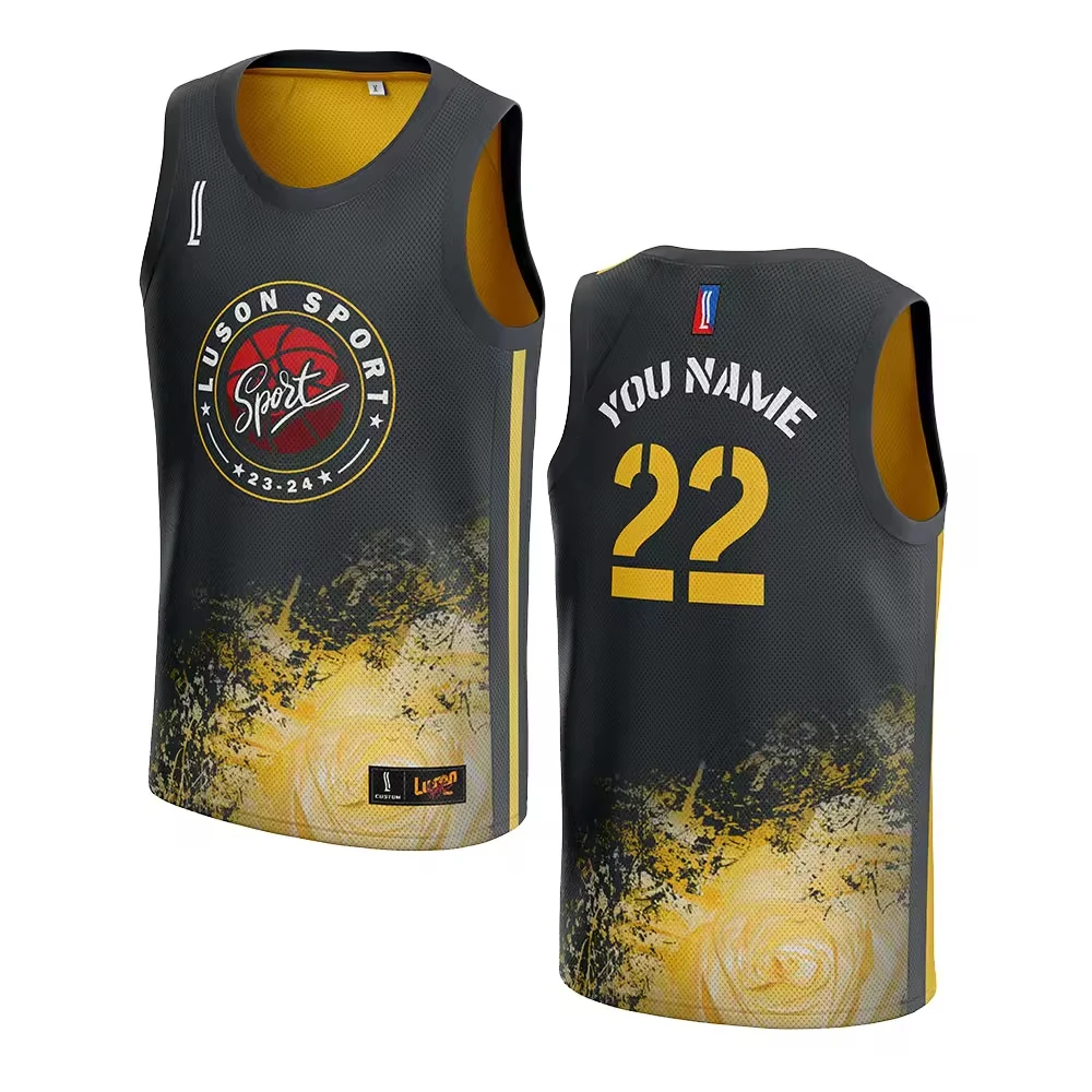 LUSON Custom Logo Sample Basketball Jersey Fashion Famous Custom Basketball Player Jersey For Man