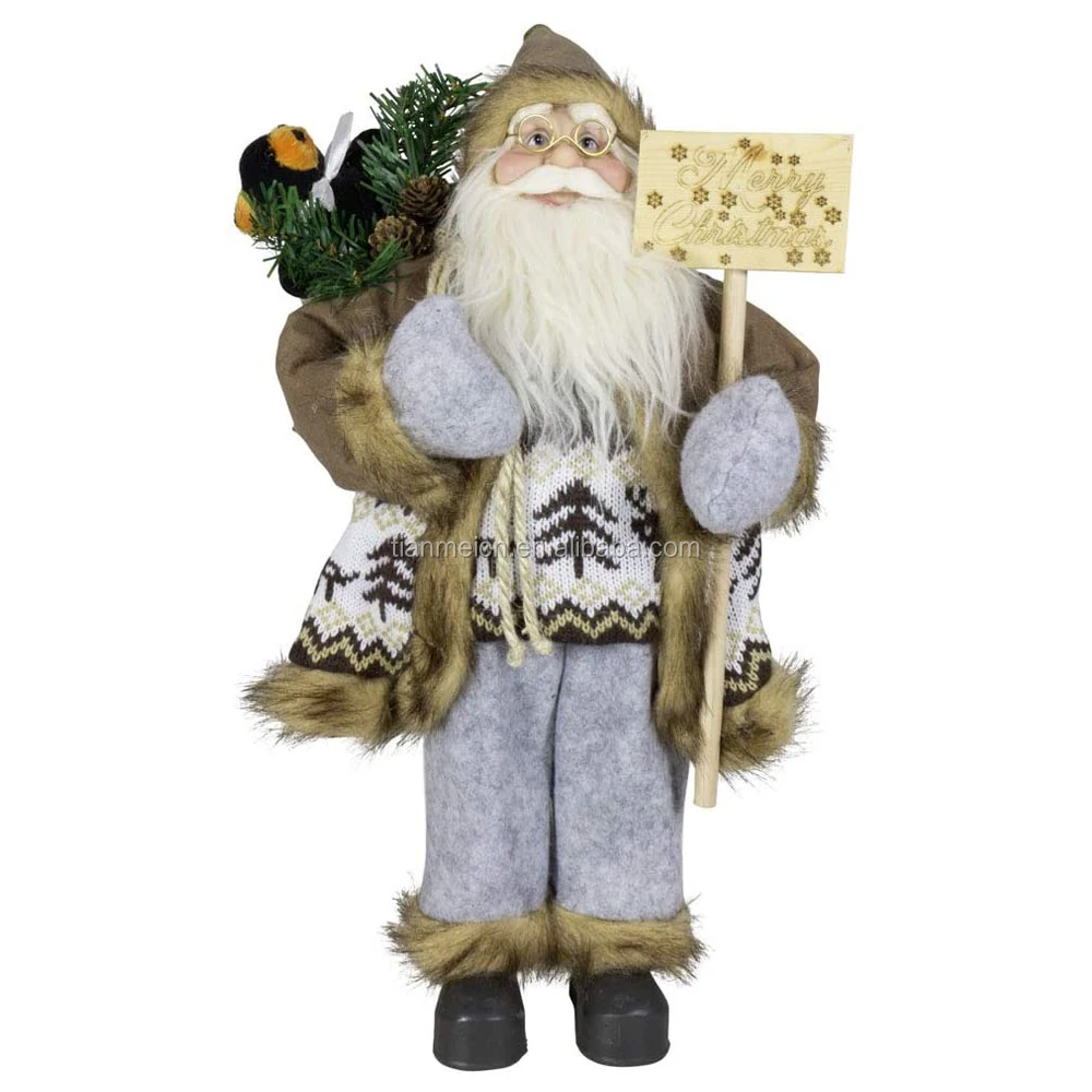 45cm Santa claus Xmas tree decoration ornaments toys holiday figurine party supplies home christmas navidad productos novedosos