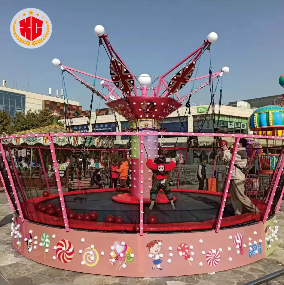 Indoor Bungee Jumping Trampoline Kids Amusement Equipment for Adventure Sports Parks and Carnival Shopping Malls