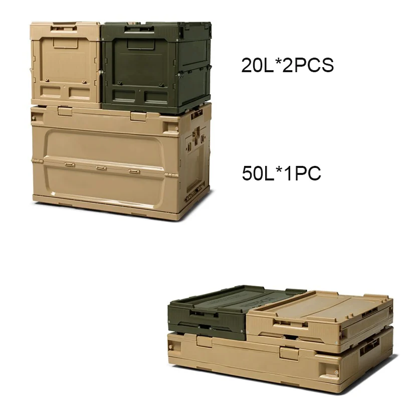 Camping Outdoor Stackable foldable movable new fashion plastic storage boxes & bins with lid & wheels