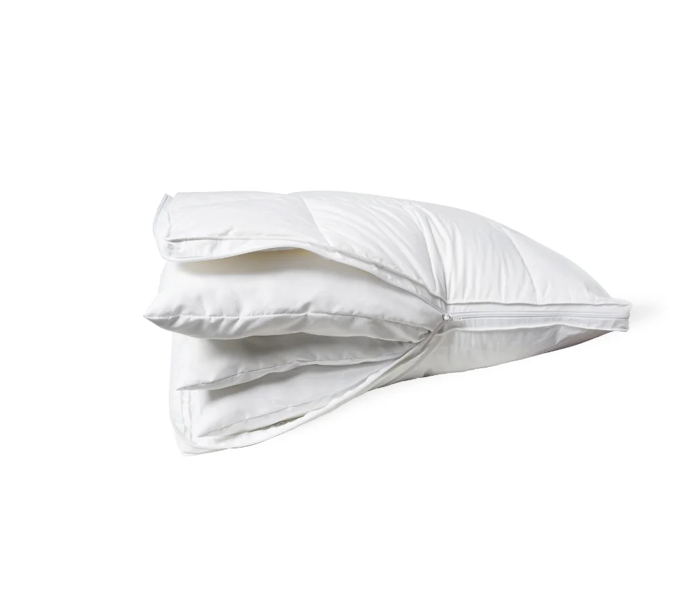 Adjustable Soft King and Queen Size Cotton Fabric Cover Down feather Bed sleep pillow Factory Sale