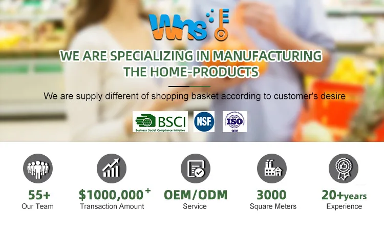 Hot sale 28L portable supermarket grocery mesh PP plastic shopping basket