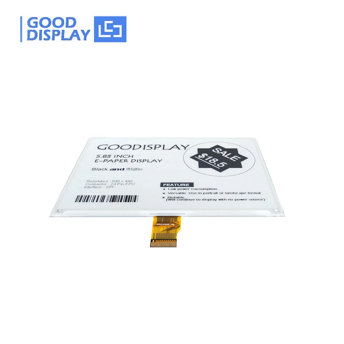 Ebook reader HD e ink 648x480 5.83 inch e-ink big screen