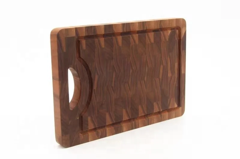 Modern Style Practical Feacture End Grain Cutting Board Walnut For Kitchen Solid Wood Cutting Board