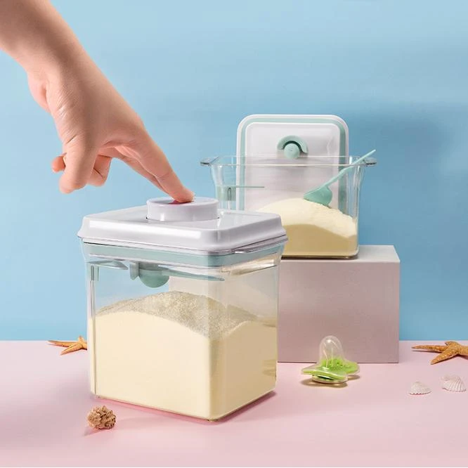 Wholesale one press pop-up snacks baby powder milk food milk powder 1700ml storage containers