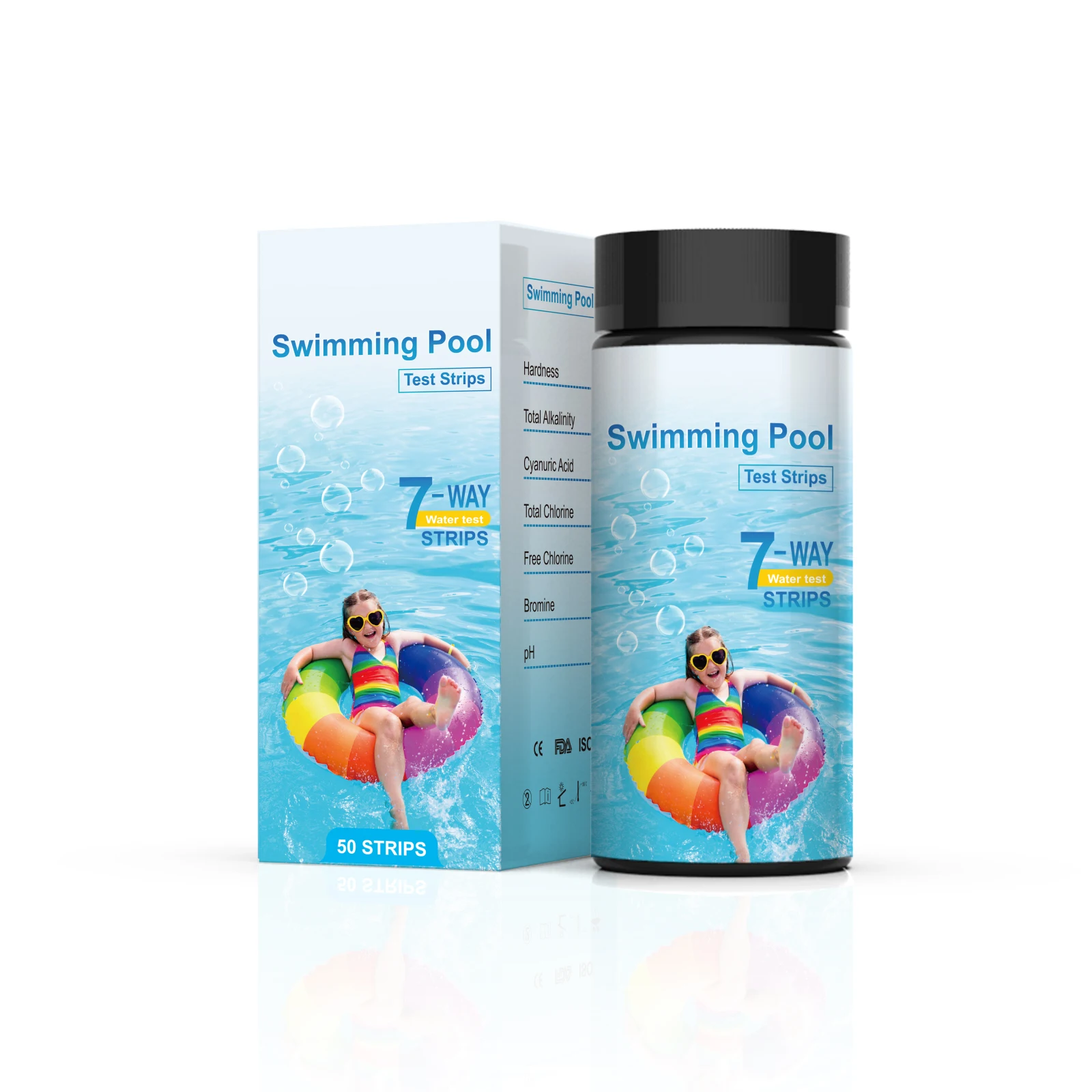 Hot Selling 7 in 1 Water Test Strips for Swimming Pool
