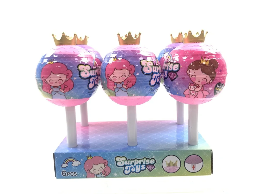 Big Lollipop Candy With Surprise Toys Sweets With Stand High Quality Candy Toys