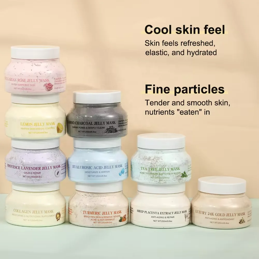 OEM Custom Organic Natural Whitening Jelly Peel Off Crystal Facial Rose Jelly Mask Powder for Beauty