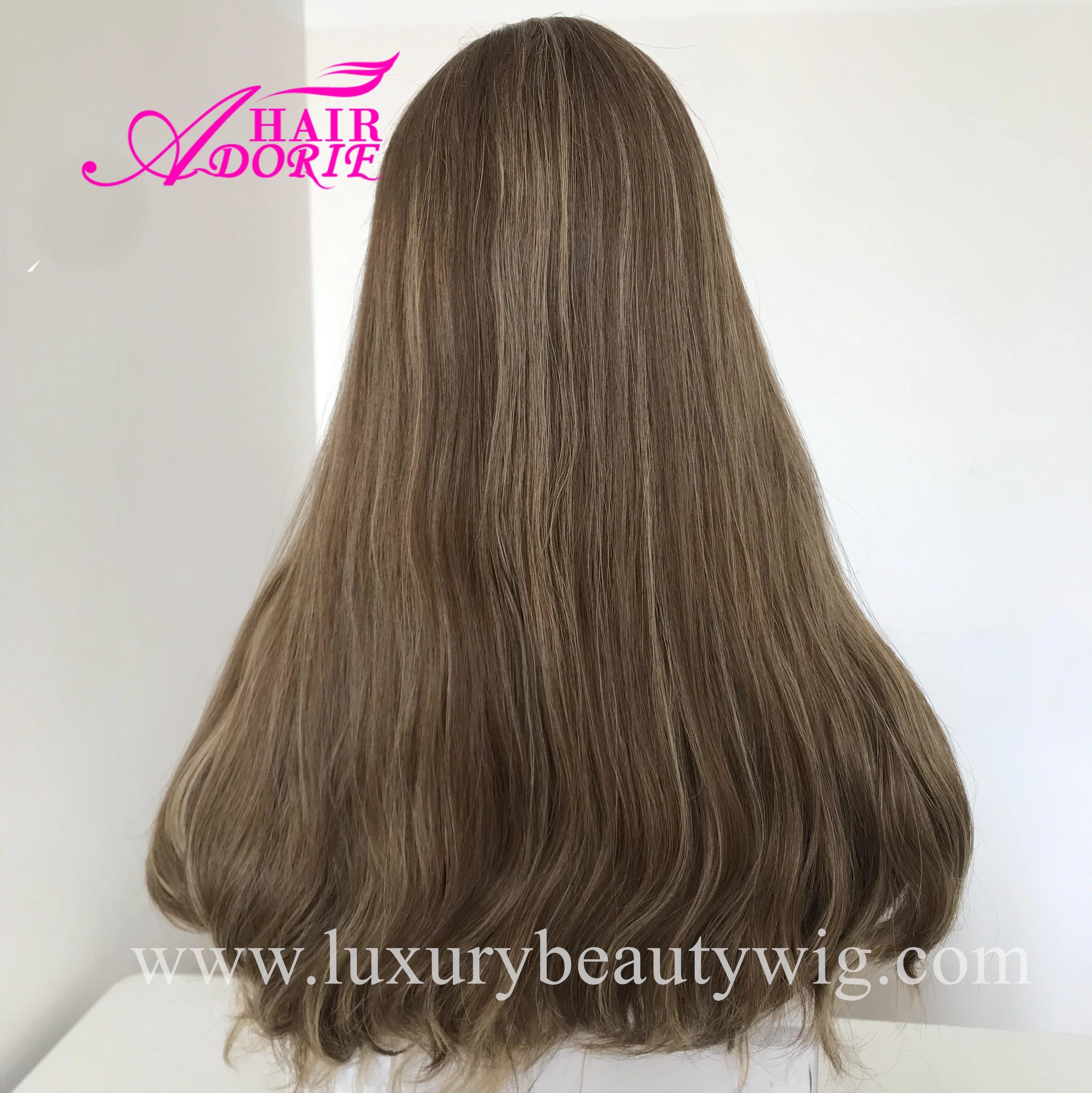 LX141 Fashionable Luxury Soft Silky European Blonde Human Double Drawn Virgin hair Jewish kosher wigs