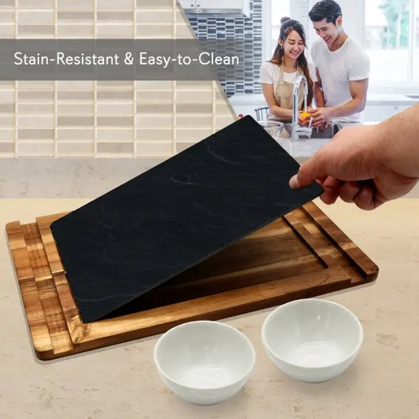 Japan style wooden sushi plate serving tray wood cheese board slate board
