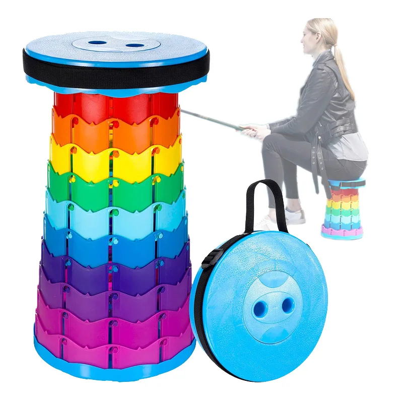 Plastic Nylon Pp Retractable stool telescopic chair for Adults Fishing Garden Travel Hiking Golf