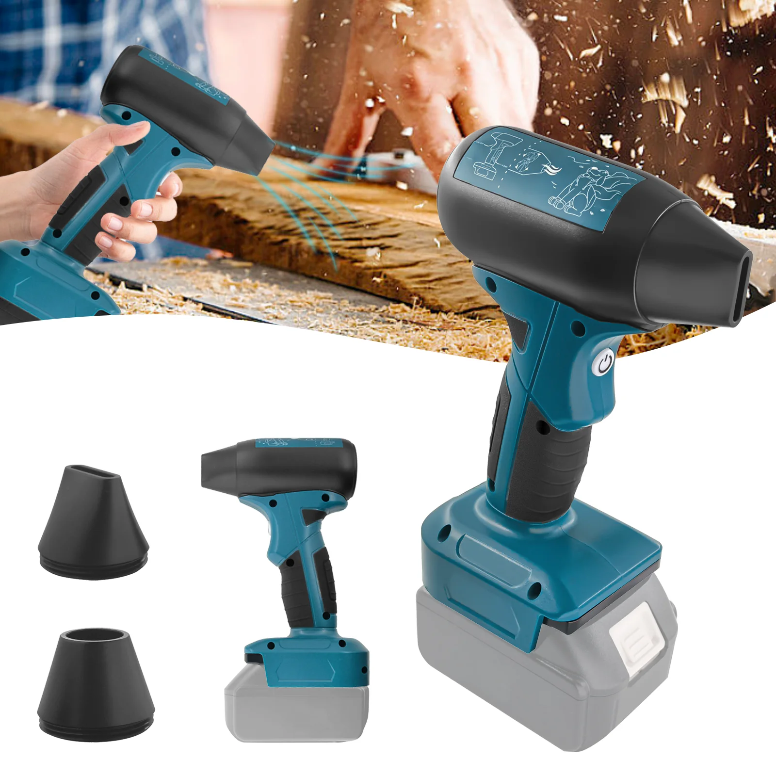 Аккумуляторный пылеулавливатель, подходит для Makita, 18 В, литиевая батарея, большой объем, пылесборник для очистки от пыли, лесопилки