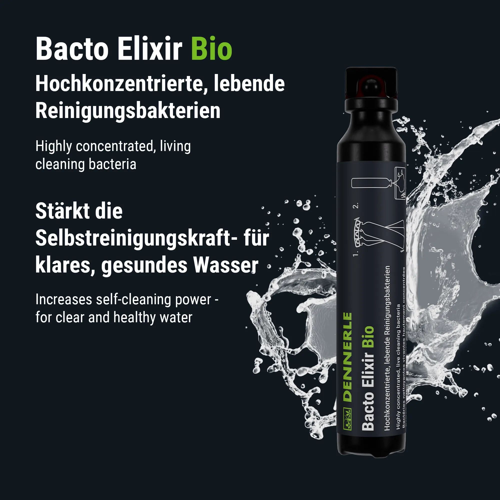 DENNERLE Bacto Elixir Bio 50 мл высококонцентрированные живые очищающие бактерии уход за водой для пресноводного аквариума