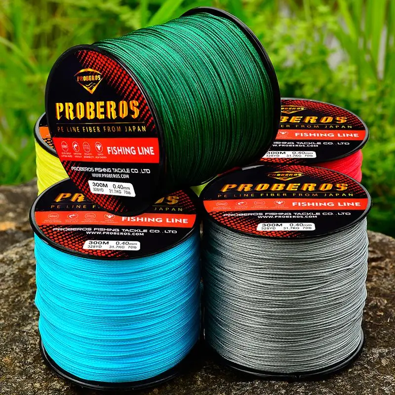 9 Strands Braided Fishing Line 300M 9 Weaves Braid PE Fishing Wire Multifilament Saltwater Line 15LB-100LB Wholesale