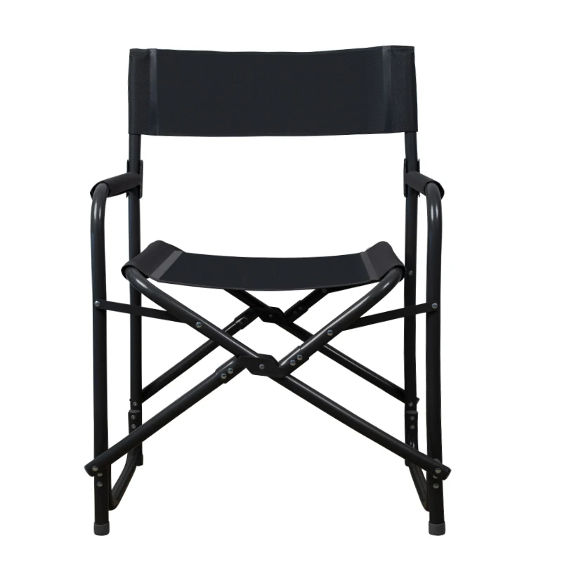 In Stock Outdoor Teslin Beach Chair Artist Aluminum Makeup Chair Portable Salon Director Foldable Hairdressing Chair