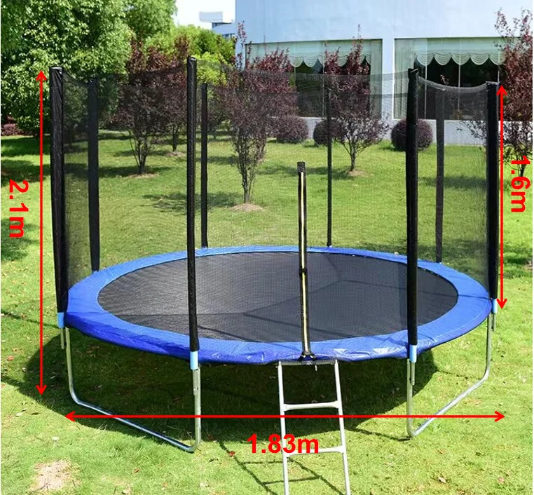 Durable Plastic round Jumping Platform Fitness Trampoline Safety Net Customizable Size Inflatable Trampoline