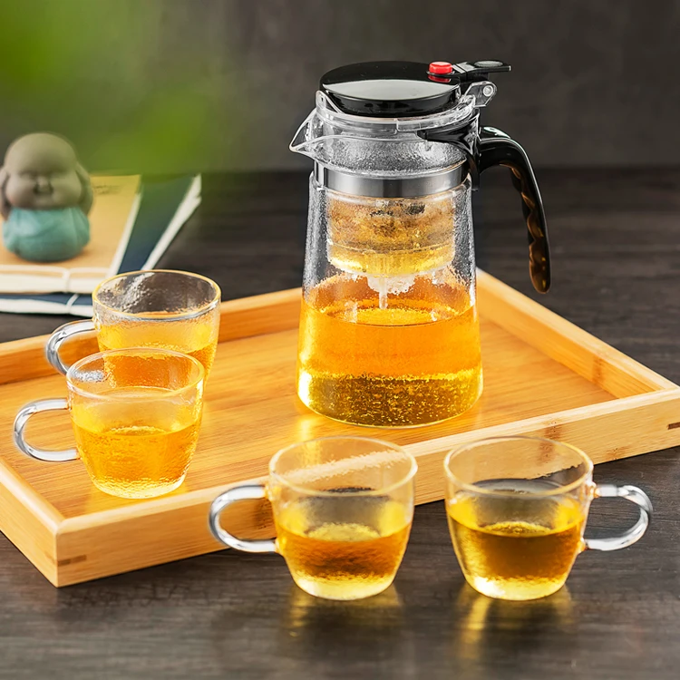 Чайник из боросиликатного стекла с инфузером