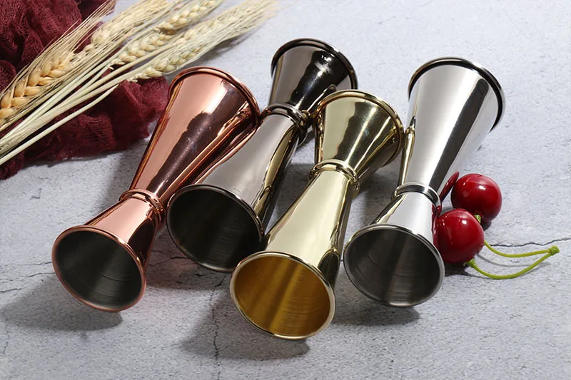 Modern 304 Stainless Steel Wholesale Double Shake Measuring Cup Bar Jigger With Different Sizes