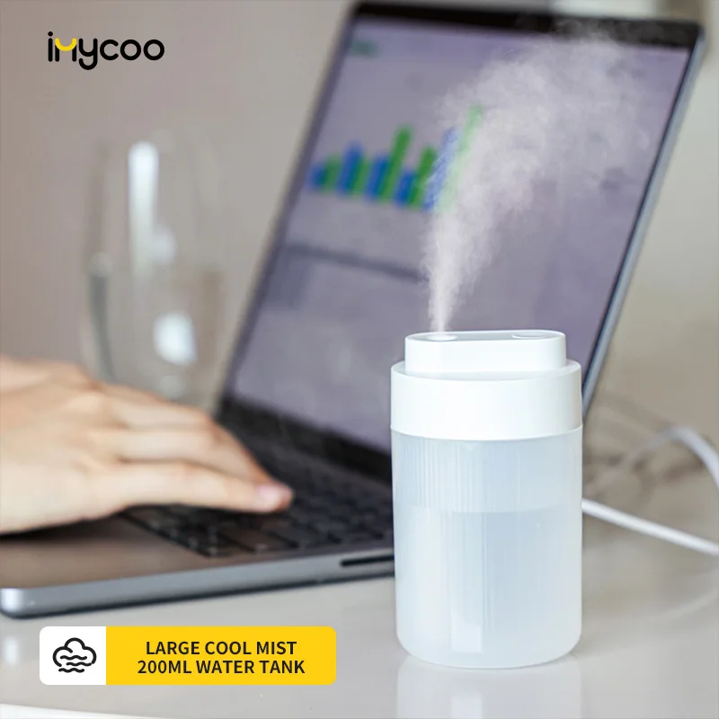 Миниатюрный увлажнитель воздуха в бутылках с логотипом на заказ, миниатюрный ультразвуковой увлажнитель, распылитель воздуха с подсветкой