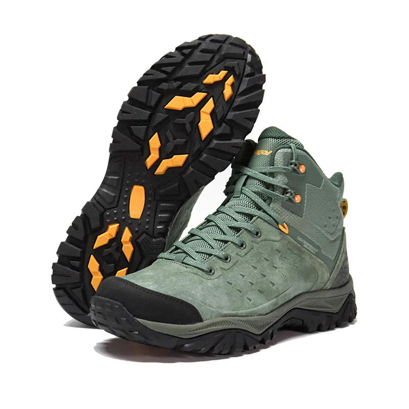 Hanagal 15396 wholesale high cut mens hiking shoes outdoor anti-slip breathable climbing shoes