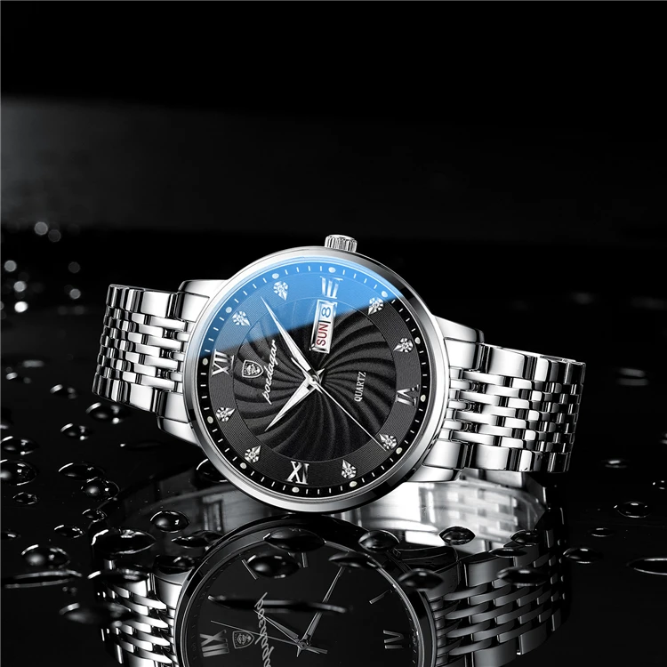 POEDAGAR 2022 Fashion Watch Men Stainless Steel Top Brand Luxury Waterproof Luminous Wristwatch Mens Watches Sports Quartz Date