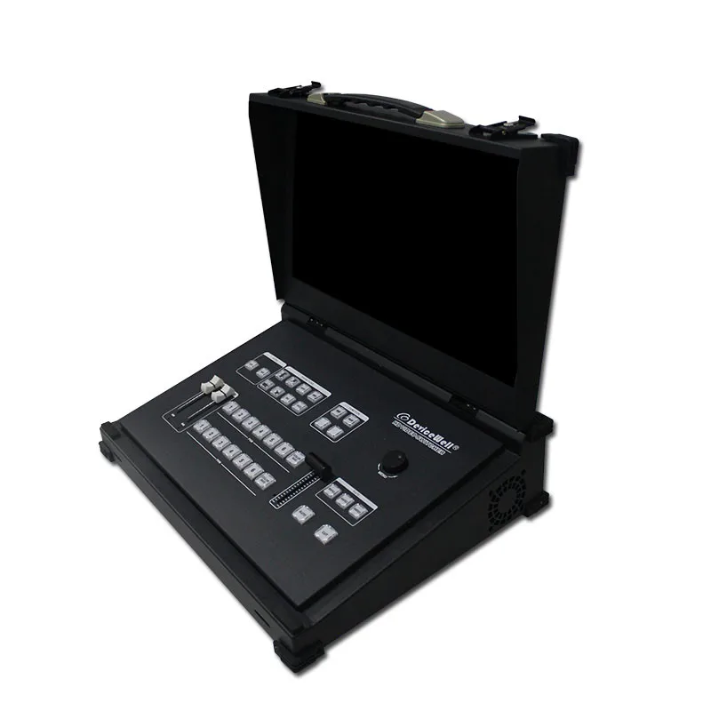 Broadcast Clamshell Portable 6 Channel SDI HD Video Switcher for Live Streaming