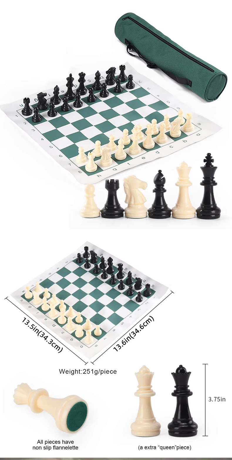 Chinese Factory Direct Sale Outdoor Chess Board Black And White Chess Tournament Plastic Outdoor Chess