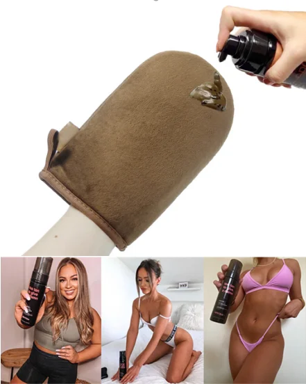 Professional Manufacturer Custom Double Sided  Applicator Tanning Mitt Self Tanning Applicator Mitt