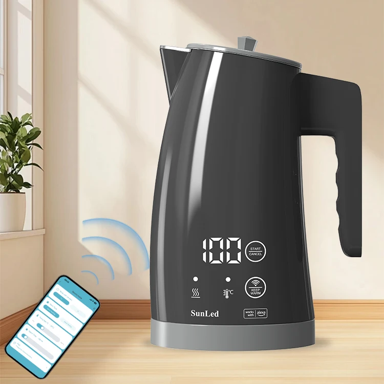 2024 Most Popular Modern High Quality Portable Cordless Voice and App Control Electric Kettle with Temperature Control