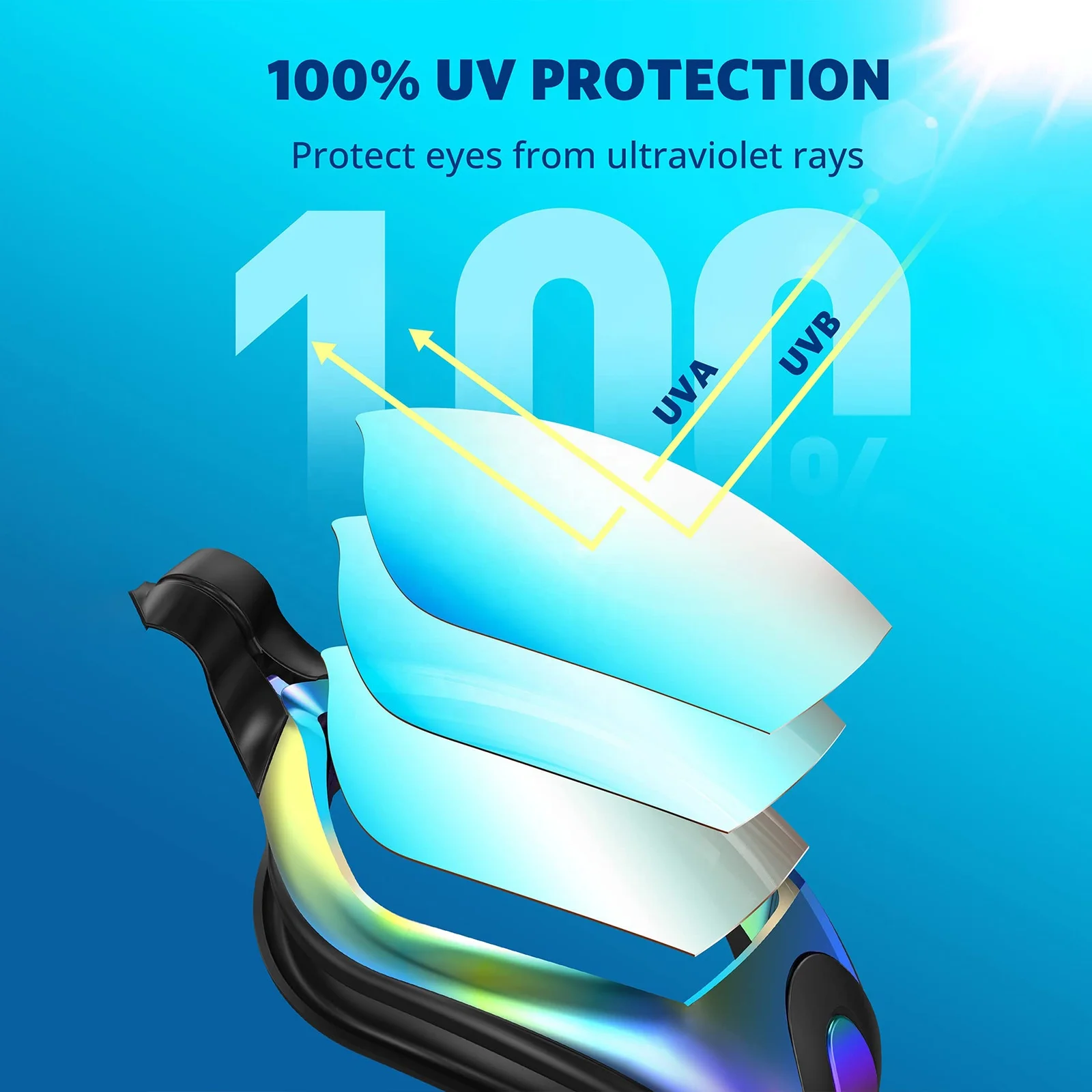 Cartoon Funny Professional Small MOQ Strong Lenses High Quality Competition Kids Kids Swim Goggles