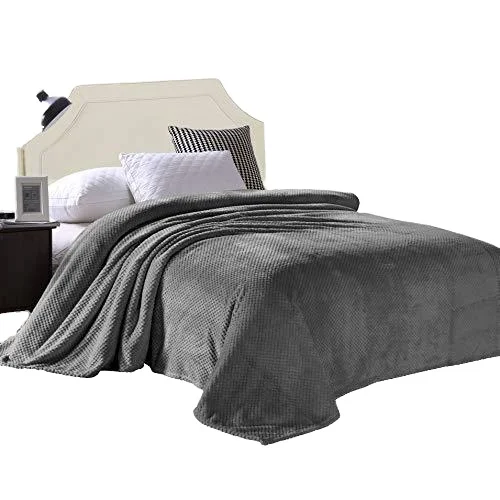 Hot Selling Custom Knitted Minky Blanket Super Soft Plush Fleece Flannel Throw Solid Pattern Modern Style Popular Supermarkets