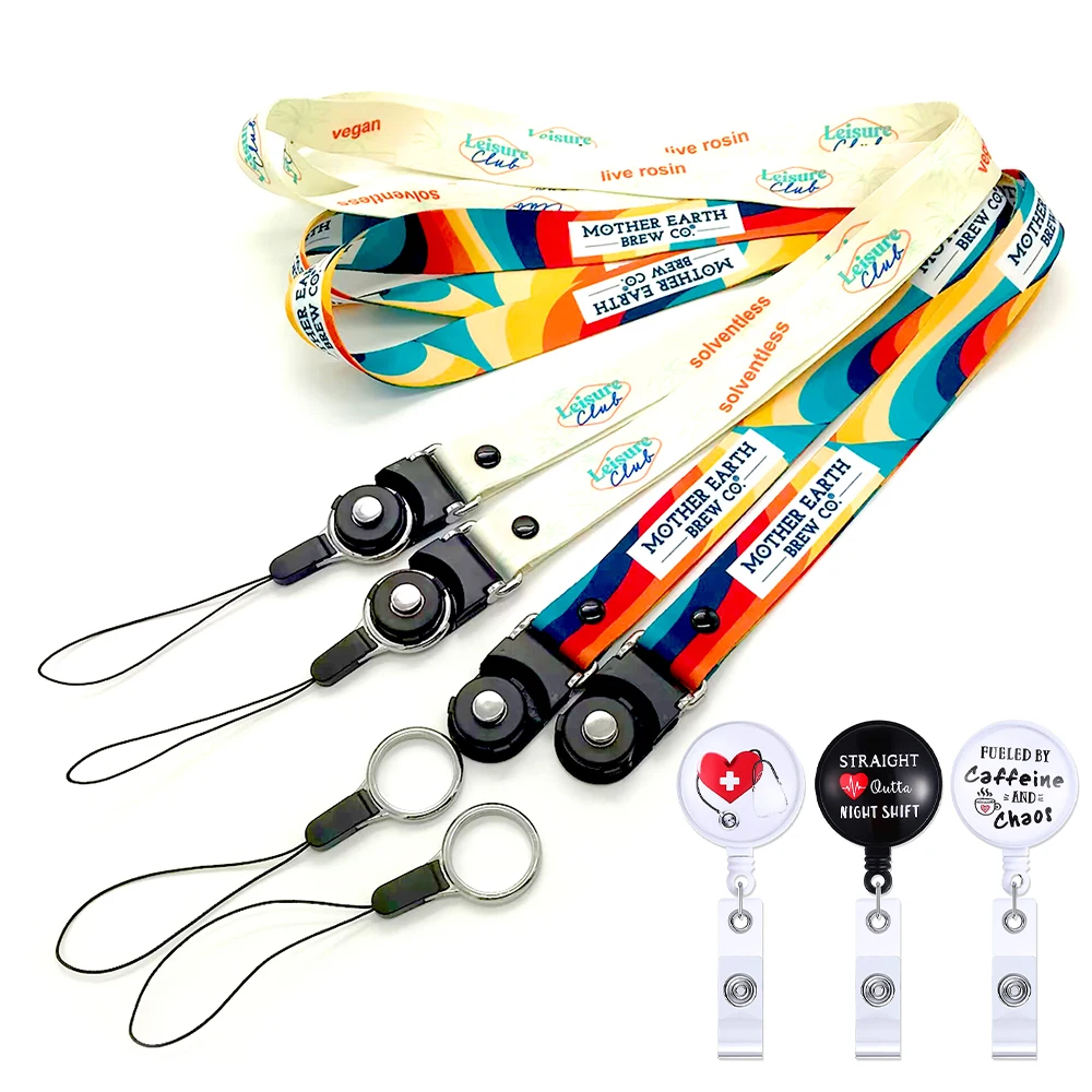 Manufacturers China Custom Design Your Own Heat Transfer Neck Strap Dye Sublimation Printed Medal Ribbon Lanyard