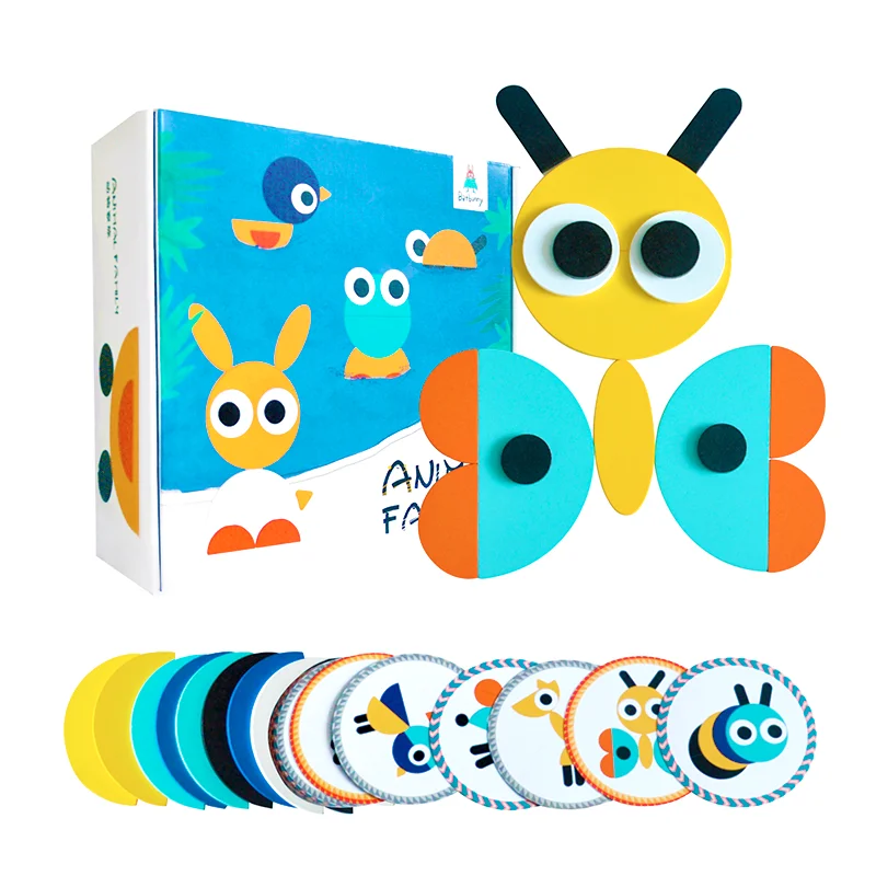 
Custom Creative and fun animal wooden puzzle kids educational toys montessori Toys 