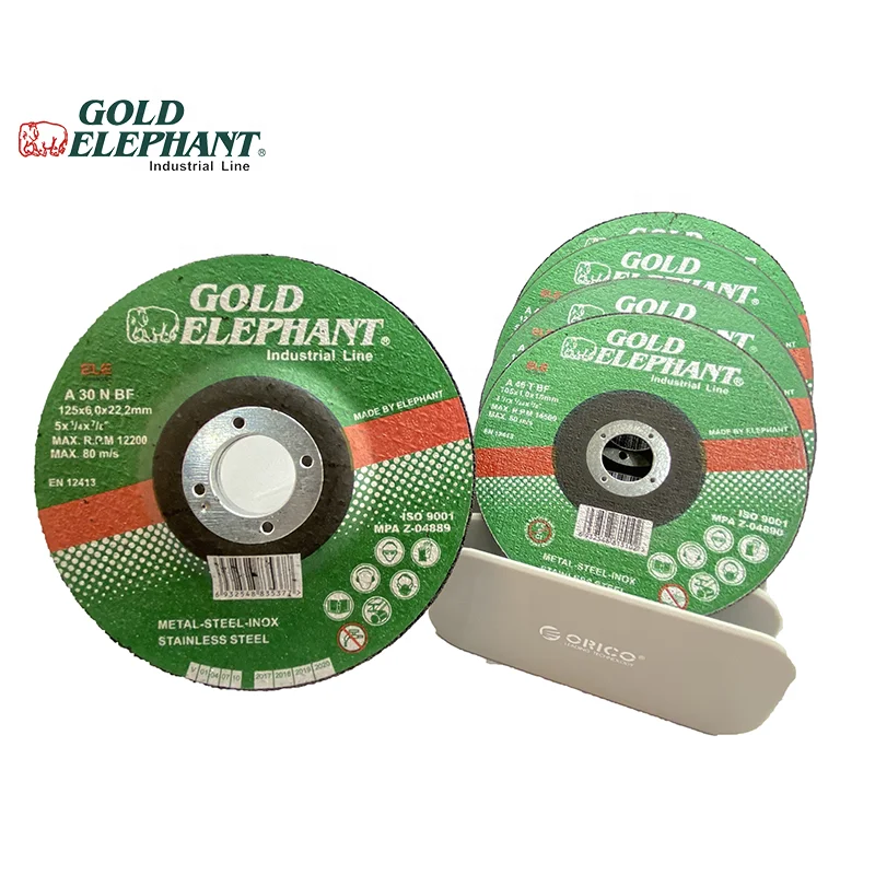 Gold Elephant factory accepted OEM abrasive 7inch/180*1.6*22.2mm cutting disc with MPA certificate