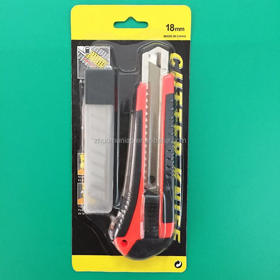 18mm Auto Retractable Blade Safety Snap Off Knife Hand Tools Cutter Knife OEM