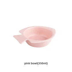 Manufacturers Raised Ceramic Fish Shape Pet Bowl With Wooden Frame Stand Cat Dog Bowl Pet Feeder ChaoZhou Supply