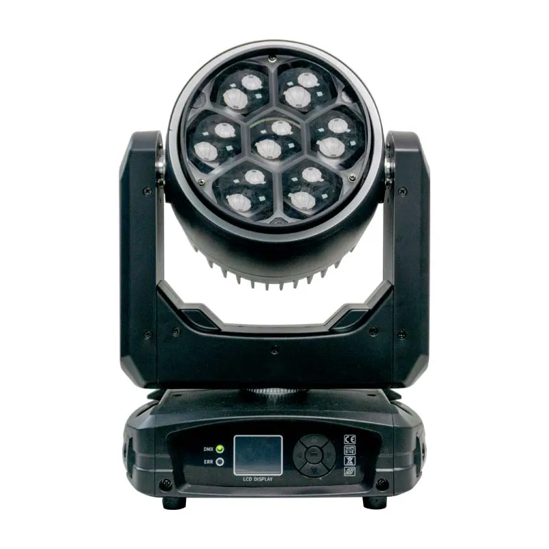 Kinusdjs 7 Bee Eyes Moving head light 7*40W RGBW 4in1 zoom LED with Halo ring moving head light DJ Wedding Club DMX light