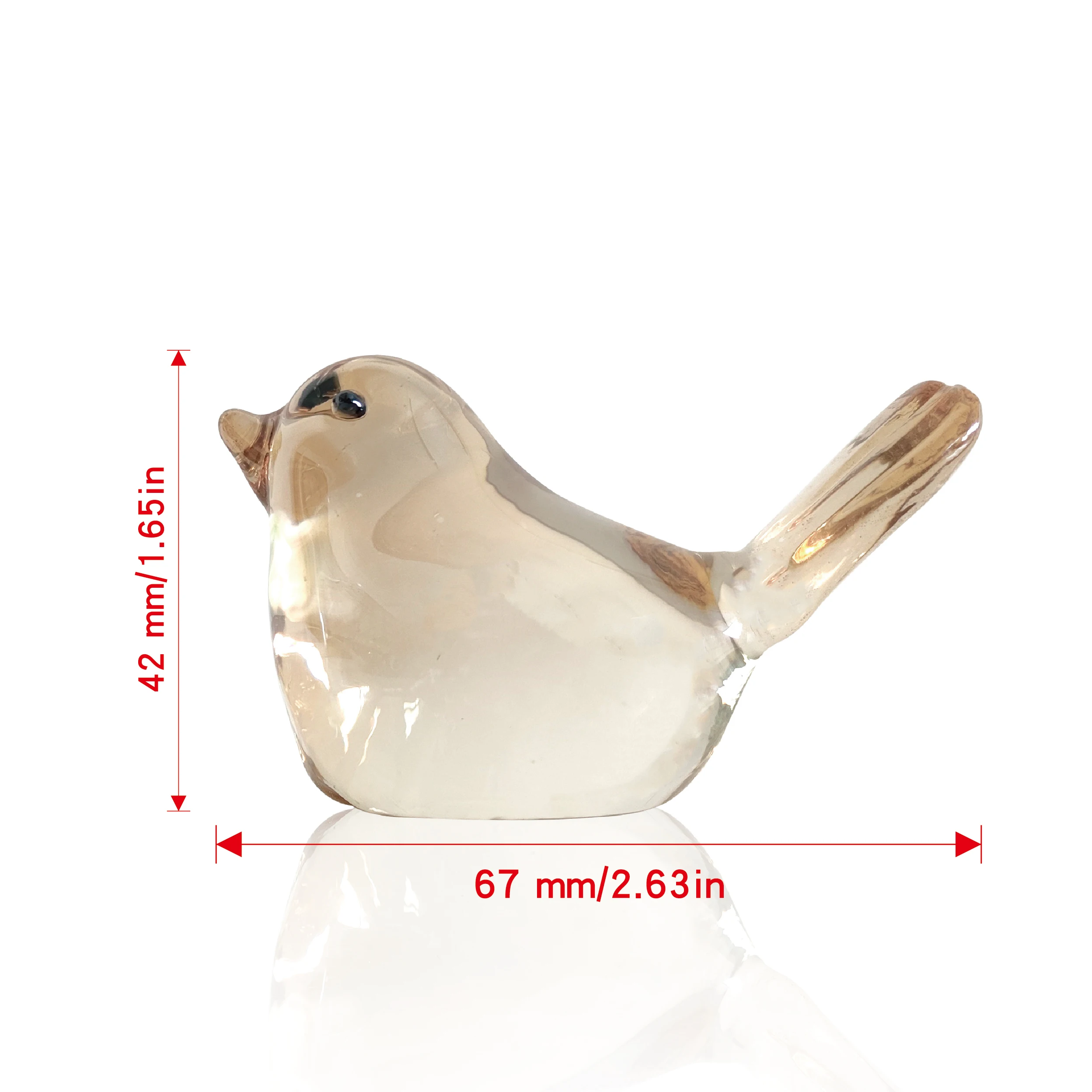 Paperweight Crystal Bird Handmade Glass Animals Crystal Bird Figurine Collectible Art Glass Animal Figurines Table Home Decor