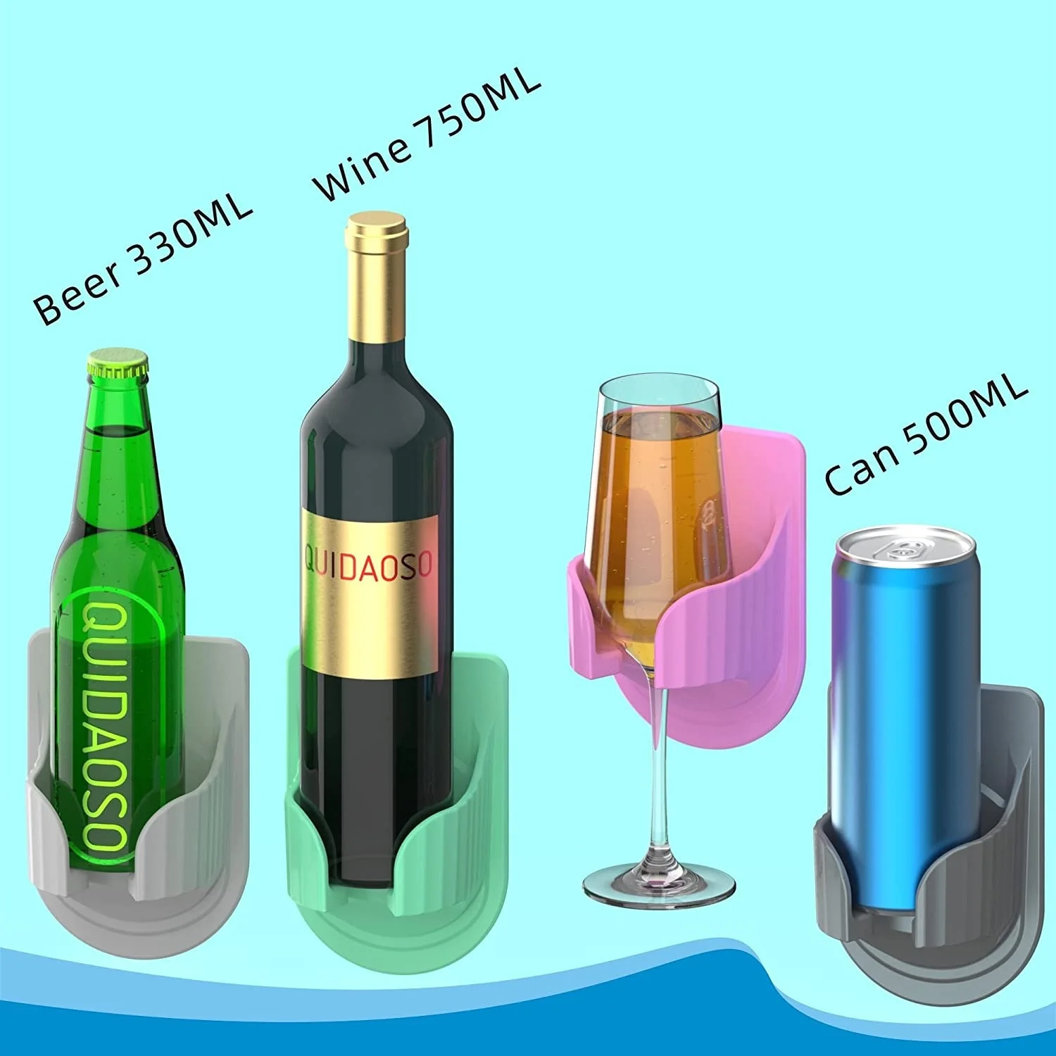 Portable Plastic Cup Holder Bathroom Shower Drink Holder Wine Glasses Beer Holder Cup Rack
