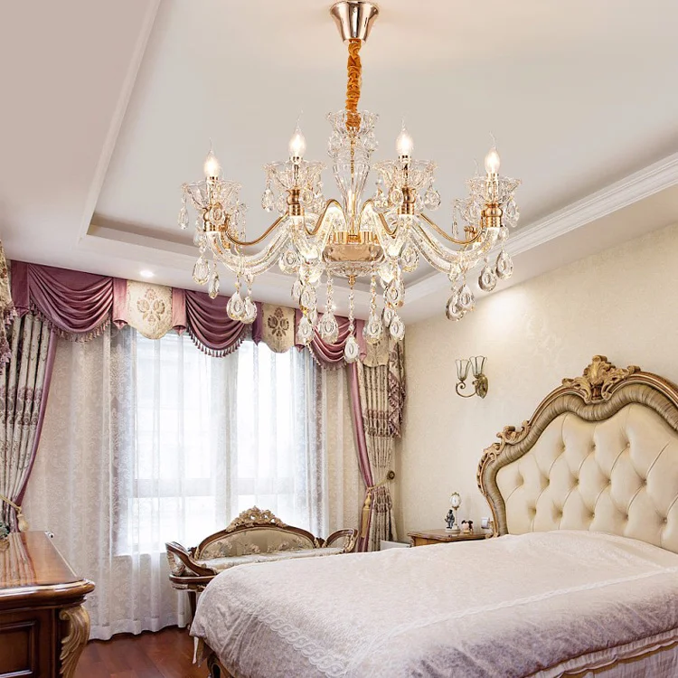 Modern luxury wedding decorative crystal chandelier for home decor lights for hotel room dining living home decor