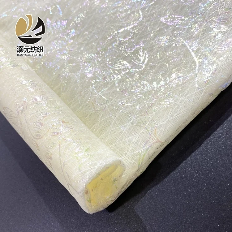 floral design kids custom mesh garment gold foil print tulle fabric colorful nylon