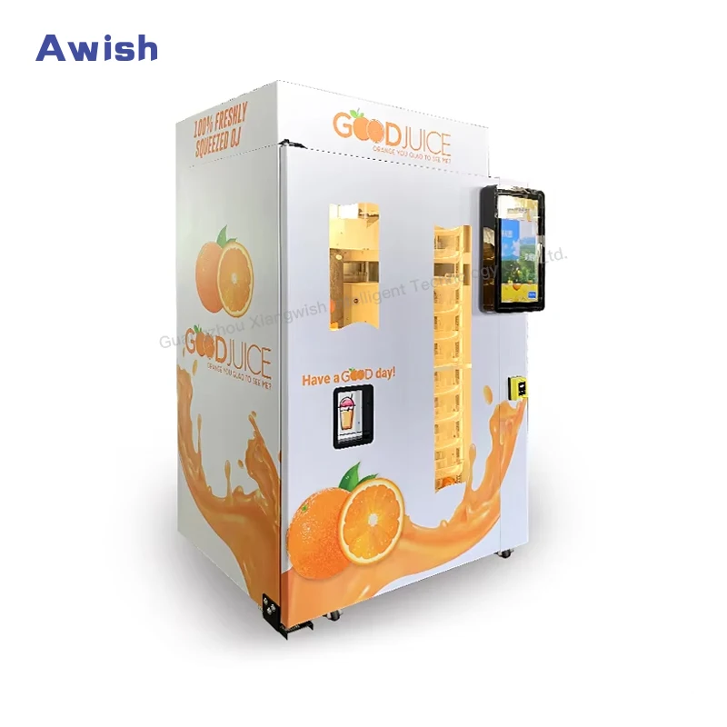 Fully Automatic Natural Fruit Juice Dispenser Fresh Lemon Orange Juice Vending Machine Awish Vending Machine