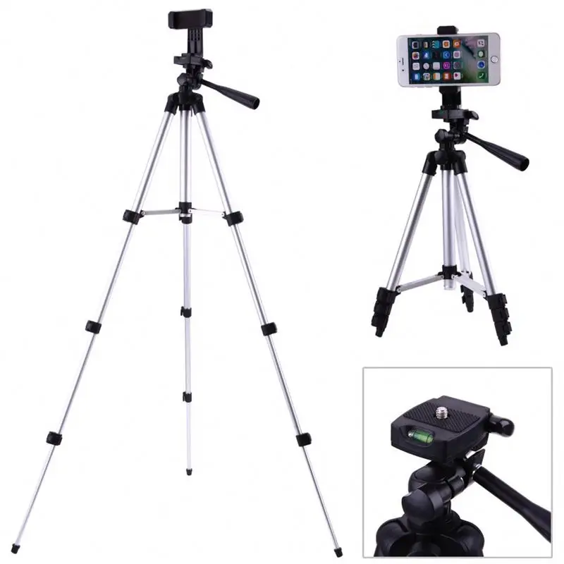 Good quality 3110 Aluminum alloy camera holder professional tripod monopod stand video mobile phone Selfie stick